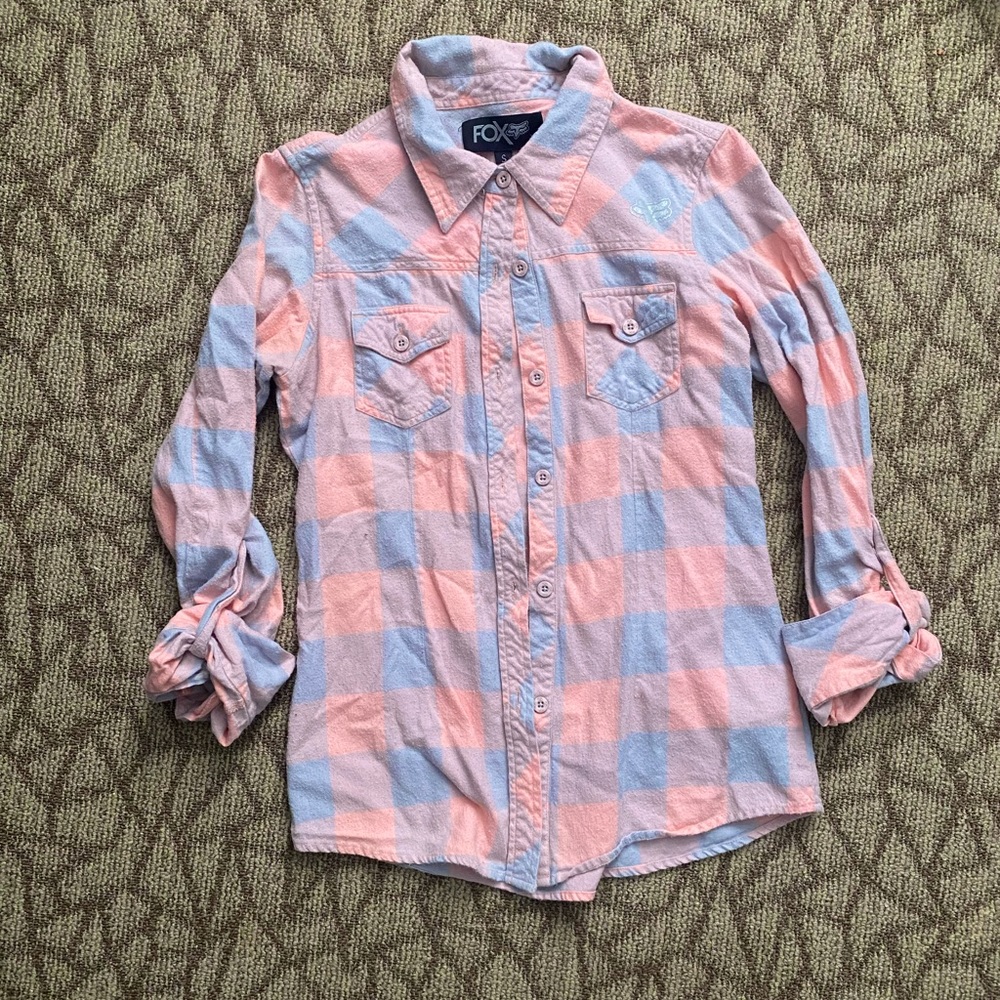 Fox pink flannel